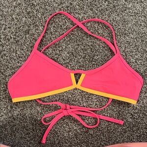 Jolyn Vibrant Pink and Orange Bikini Top